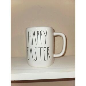 Rae Dunn HAPPY EASTER with Easter egg White coffee mug